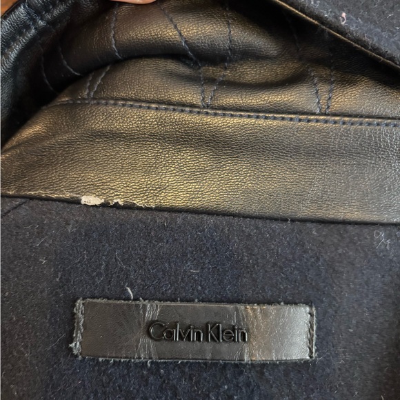 Calvin Klein double layered peacoat size large in navy - Picture 5 of 6